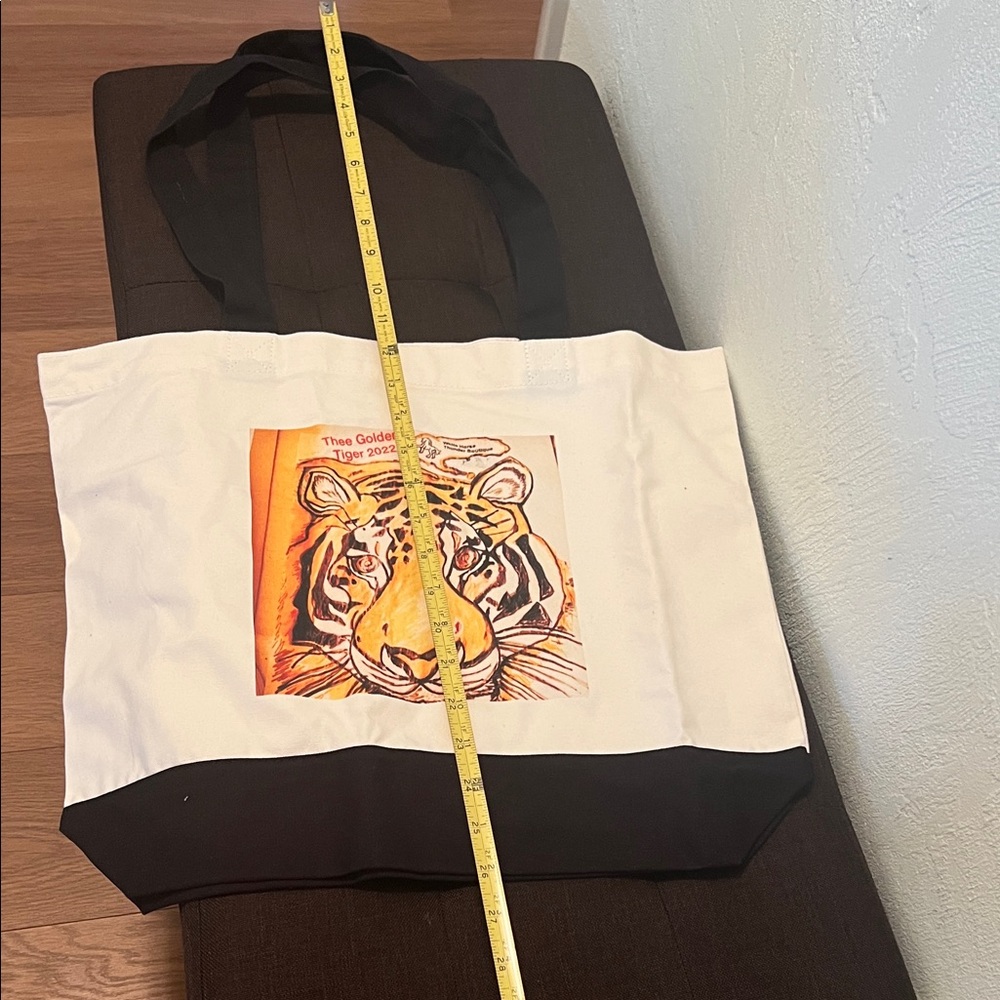 #*1104*Tiger Print Canvas Tote Bag - Picture 5 of 12
